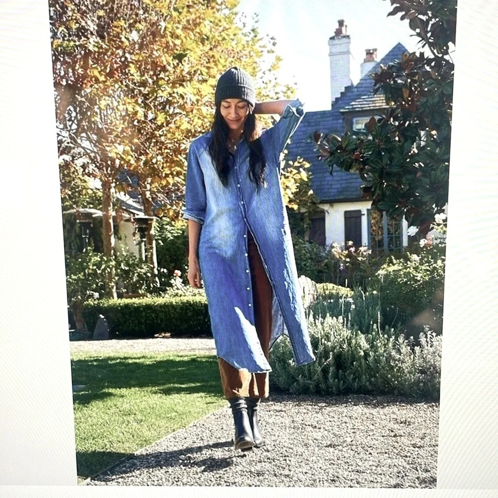 FRANK & EILEEN Rory Famous Denim Shirtdress - Picture 1 of 16